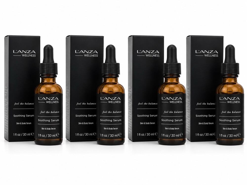 L’ANZA Wellness Hemp Seed Soothing Skin & Scalp Serum 1 fl oz 30ml x4 NIB